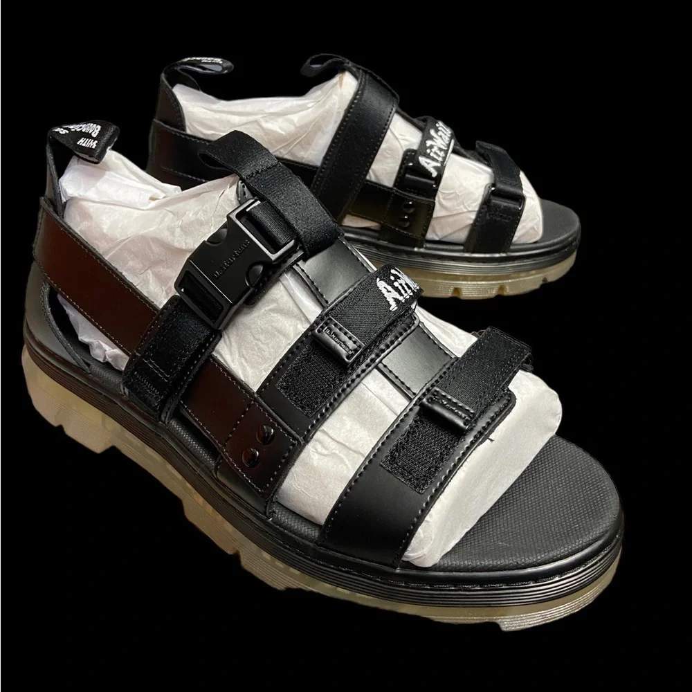 Dr. Martens Pearson Unisex Black Chunky Buckle Sandals NWT​ - Picture 8 of 11